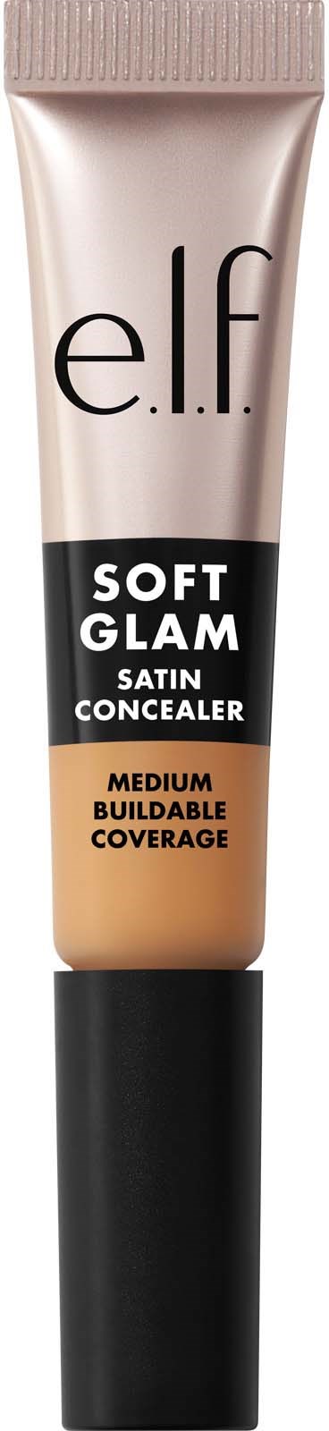 e.l.f. Soft Glam satin peitevoide putki, keskivaikeasti peittävä.