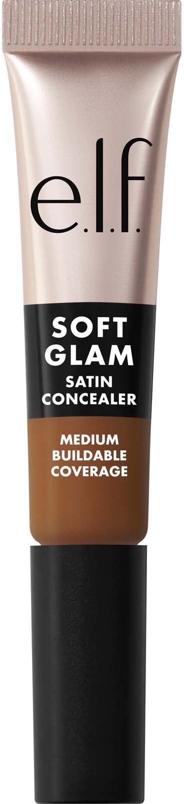 e.l.f. Soft Glam Satin Concealer -putki, keskimääräinen peittävyys, beige väri.