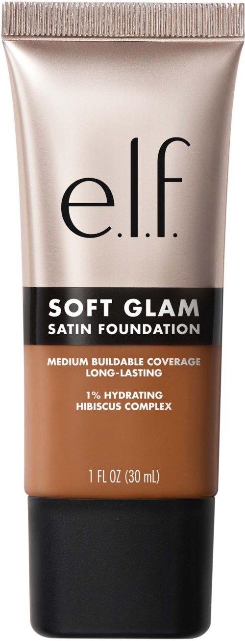 Elf Soft Glam Satin Foundation -putkilku, pitkäkestoinen, kosteuttava hibiskus.