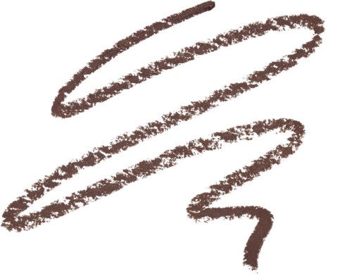 Three brown, uneven lines form a spiral shape across a white background.