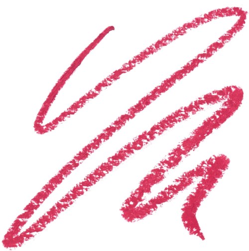 A pink, scribble-like abstract drawing with curved, overlapping lines.