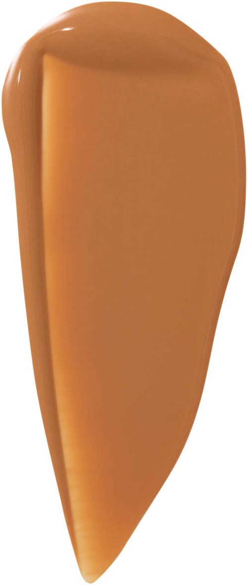 A large, smooth, light brown ice cream cone without any toppings.