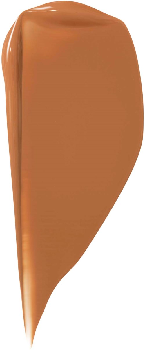 A large drop shape with a smooth, light brown surface, resembling a splash of liquid chocolate.