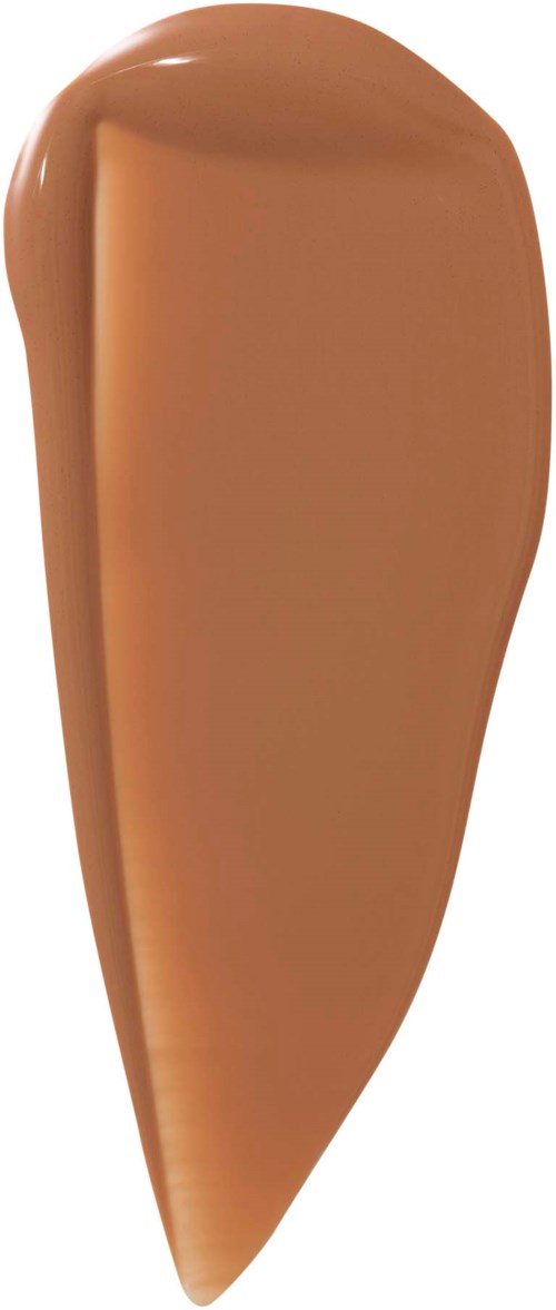 A chocolate scoop with a smooth, curved shape and a glossy surface.