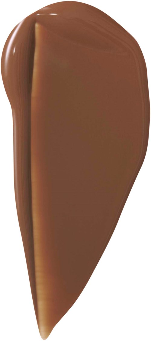 A large dollop of chocolate spread with a smooth, shiny texture on a white background.