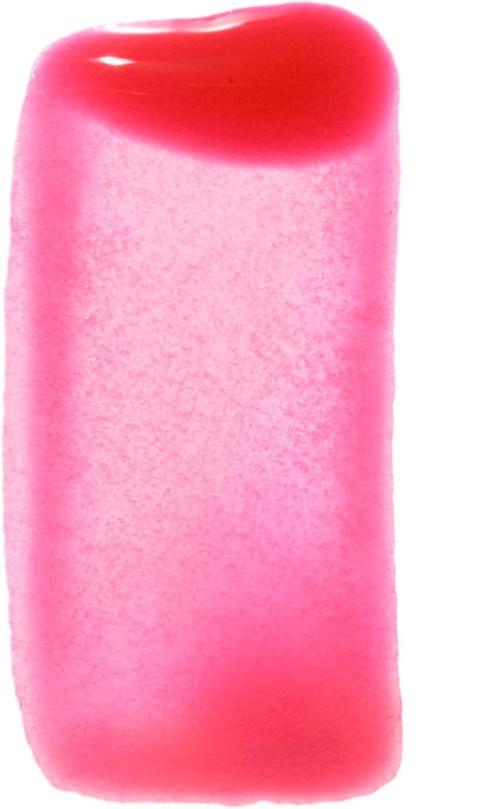 Pinkki ja punainen vesiväriteksti, jonka reunat ovat pyöristetyt ja joka näyttää värimuutoksen tummasta punaisesta vaaleanpunaiseen.