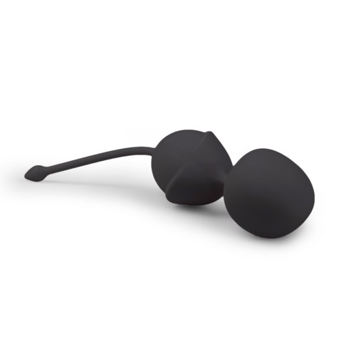 Schwarze In-Ear-Kopfhörer mit Kabel und runden Ohrstücken.