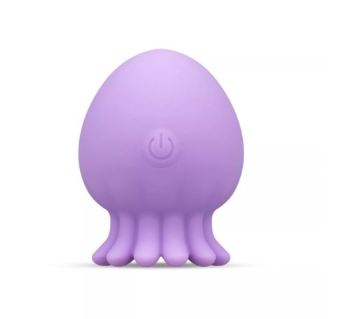 A purple, egg-shaped device with an octopus-like base and a power button on its front.