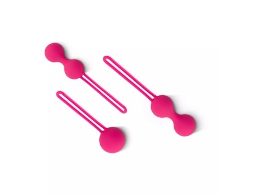 Zwei pinke Analschucker mit runden Spitzen und langen, dünnen Stielen.