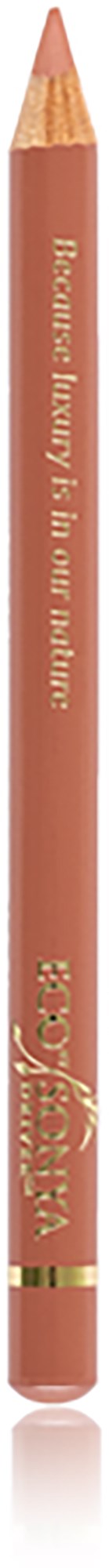 Ein Bleistift mit Text und goldener Dekoration, hauptsächlich rosa, für Make-up oder Kosmetik.