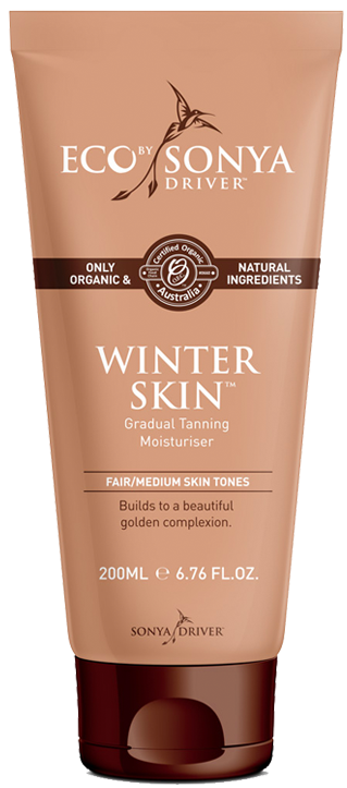 Een tube winterhuidverzorgingscrème met natuurlijke ingrediënten, voor lichte tot medium huidtinten, 200 ml.