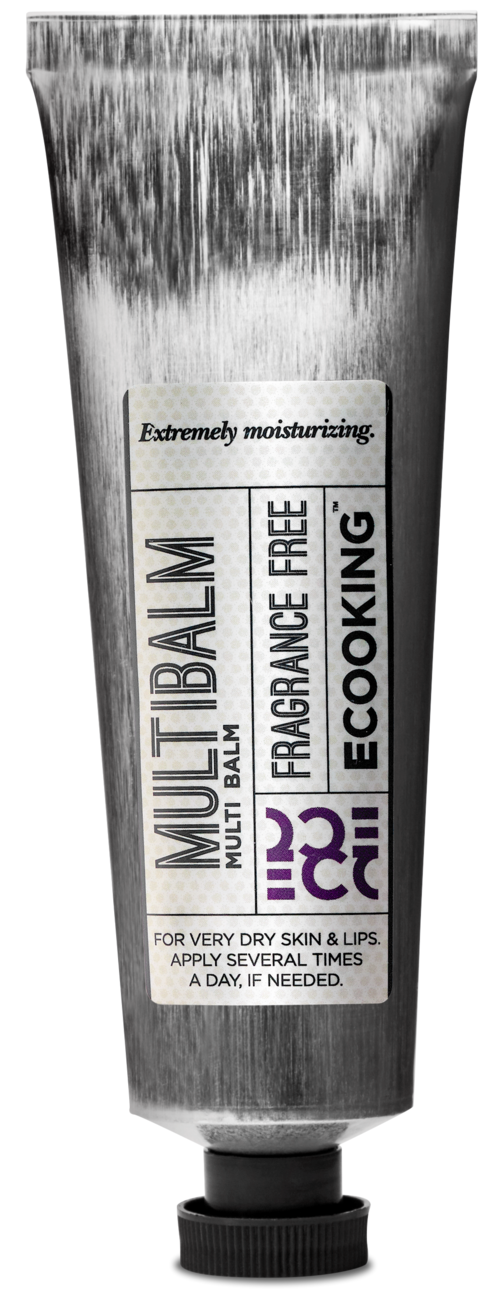 Ein umweltfreundliches, duftfreies Multi-Balm für sehr trockene Haut und Lippen, feuchtigkeitsspendend und mehrmals täglich auftragen.