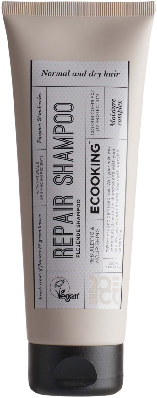 Repair hair shampoo for normal and dry hair by EcoKing, vegan, and moisturizing.