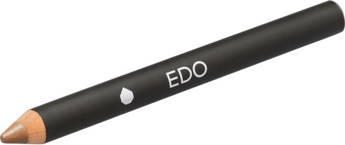 Ein schwarzer Make-up-Stift mit beigem Spitz und Schriftzug 'EDO'.