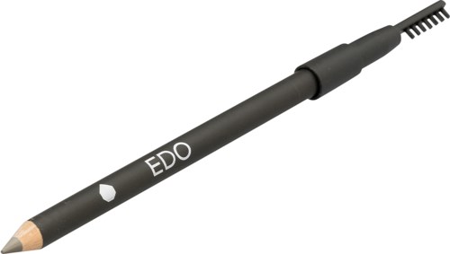 A black pen with a retractable tip and a brush at the end, labeled 'Edo'.