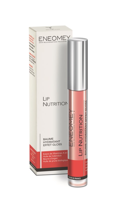 Lippenbalsem met hydraterende voordelen, in roze tint, met zilveren dop, in een doos. Zorgt voor voedende lipverzorging.