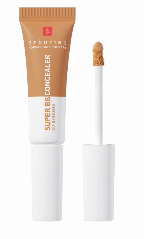 Eine Tube Erborian Korean Skin Therapy BB Concealer mit Applikator, zeigt beige Produkt.