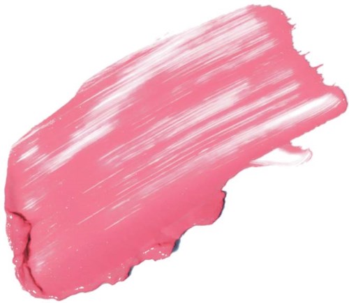 Ein pinkfarbener Farbklecks auf weißem Hintergrund mit texturierten Pinselstrichen.