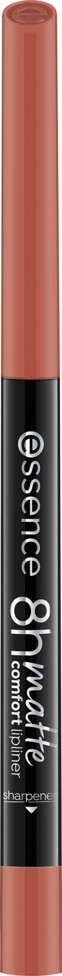 A makeup pencil labeled Essence 8h Matt, with a pinkish-brown color.