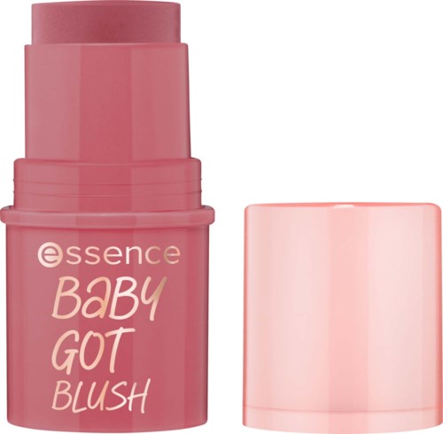 Roter Stift-Rouge mit durchsichtigem Deckel, Beschriftung Essence Baby Got Blush.