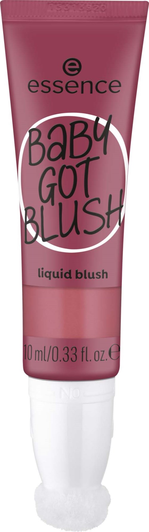 Rosa tube merket Essence Baby Got Blush flytende blush, 10 ml, med hvit lokk.