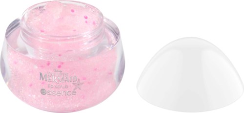 Kleine pot met roze crème en een witte spatel. De crème bevat kleine roze deeltjes.