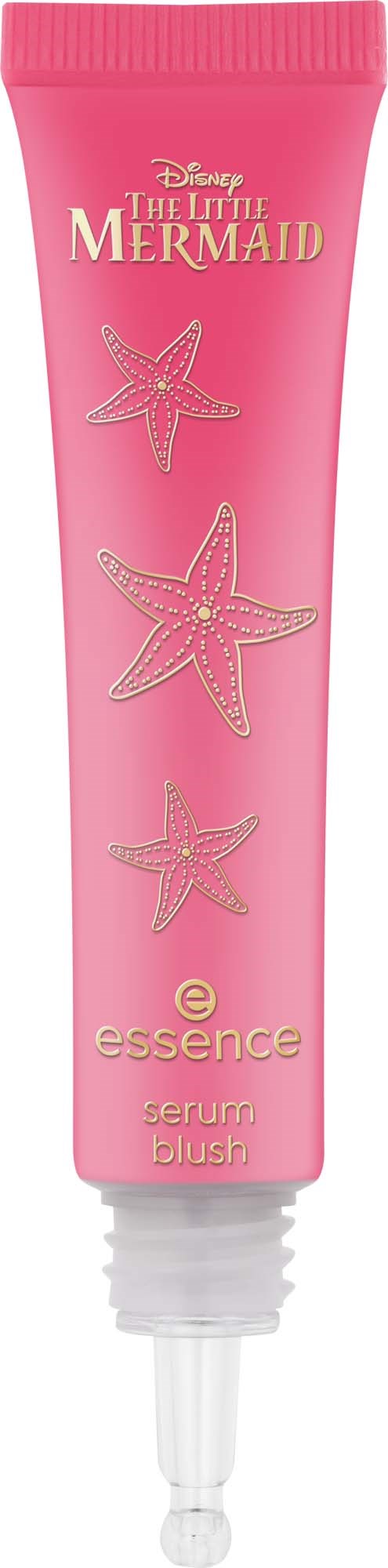 Roze tube met zeesterontwerpen, gemarkeerd 'The Little Mermaid', bevat glans of serum.