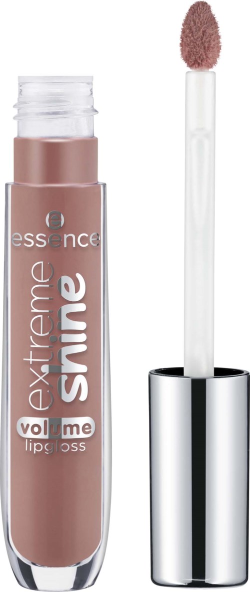 Lip gloss in a tube with a wand applicator, labeled extreme shine, volume, and gloss.