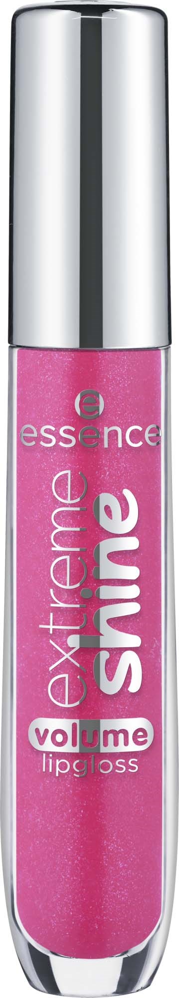 Pink lip gloss with silver cap from Essence Extreme Shine line.