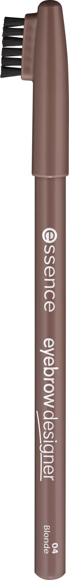 Ett brunt sminkpennliknande produkt med borste på toppen och märket essence på.