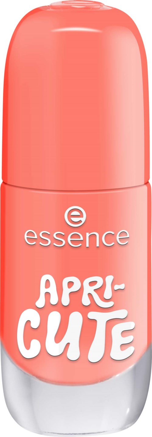 A pink deodorant stick with the words essence and APRICUTE on it.