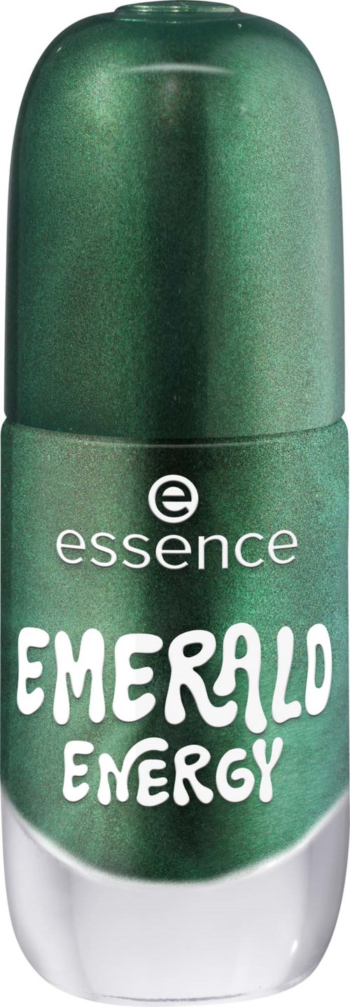 A green roll-on deodorant with the words Essence and Emerald Energy on the label.