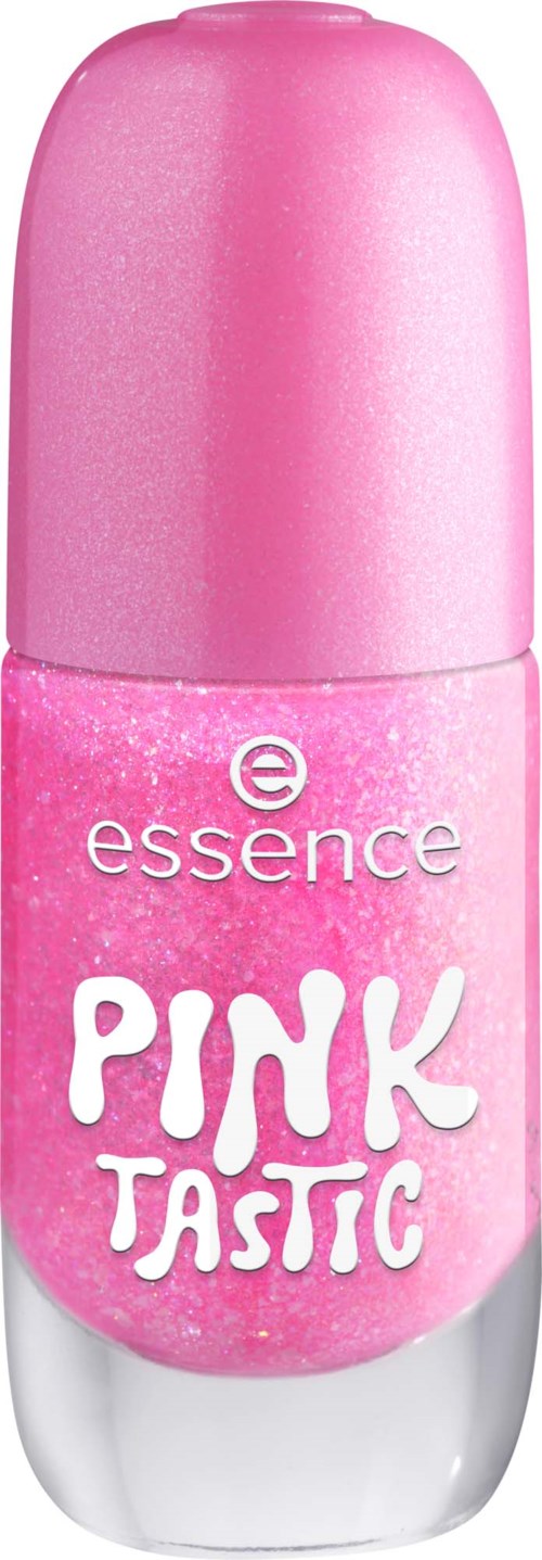 A pink roll-on deodorant labeled essence Pink Tactic with a shiny silver bottom.