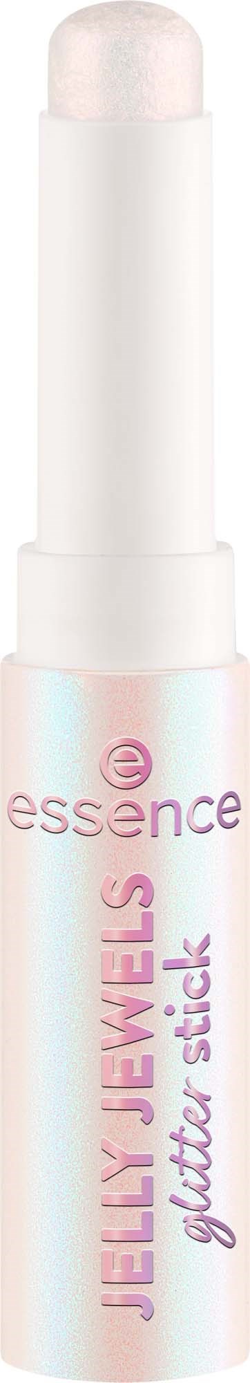 A white and pink skincare product with the label Essence Jelly Tones Gel Pencil. It has a twist-up design.
