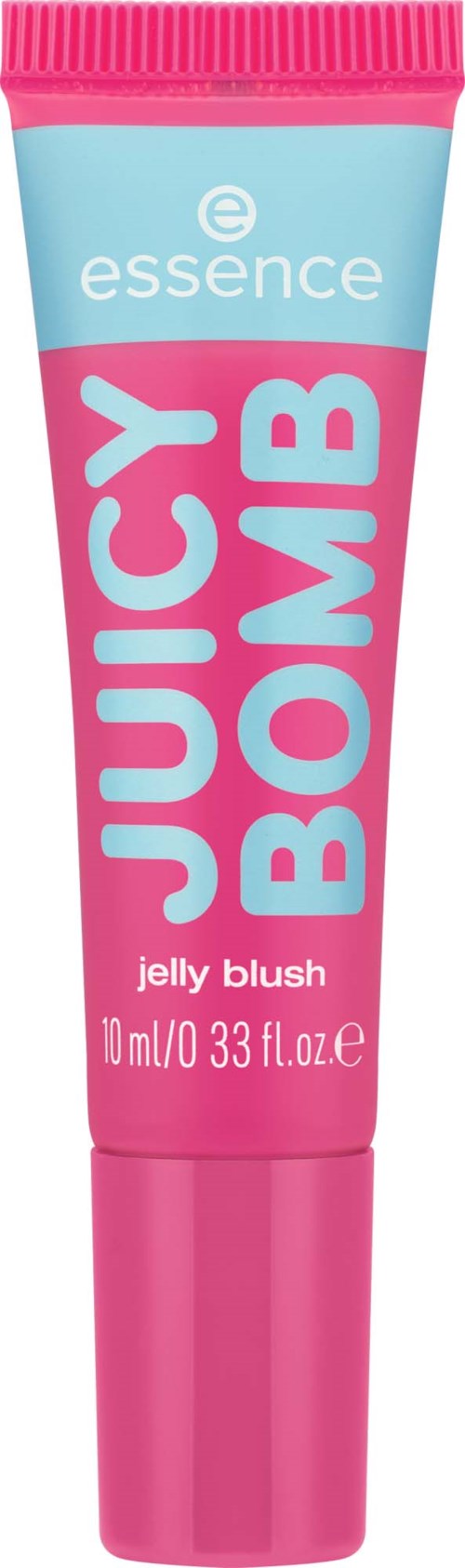 Een tube essence Juice Bomb jelly blush in roze en blauw.