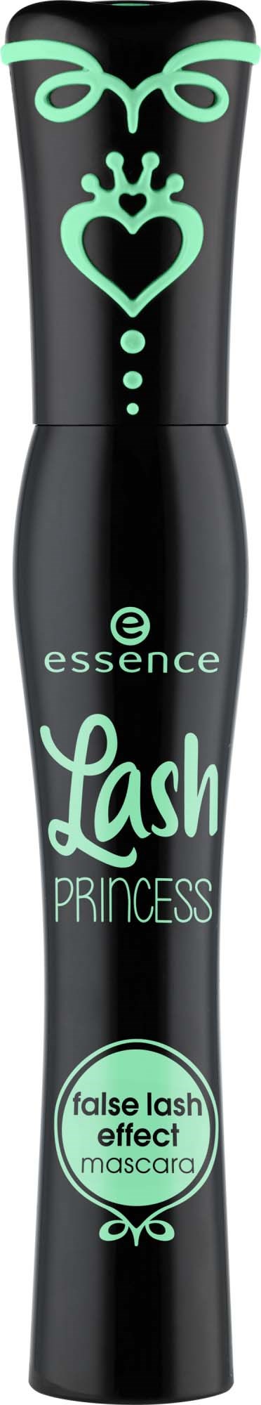 Musta ripsivärituubi vihreällä tekstillä ja koristeilla, nimeltä Lash Princess False Lash Effect Mascara.