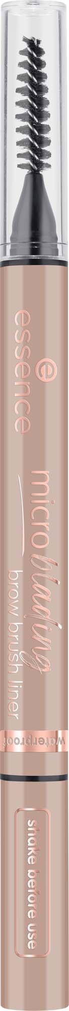 A makeup pencil with a spiral brush tip and rose gold body, labeled Maybelline. Used for eyebrows or eyeliner.