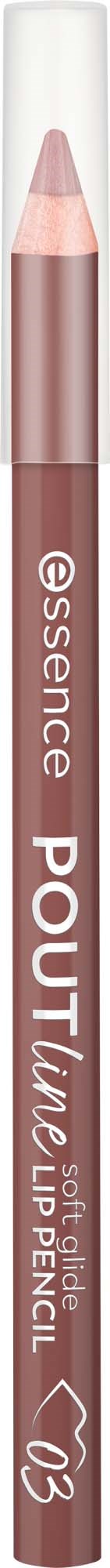 Rosa läppglans-penna med texten Essence Pout Tinte och ett litet hjärtsymbol.