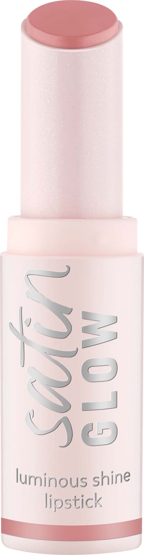 Valkoinen huulipunan tuubi, jossa lukee Scent Glow ja se on kiiltävä kiiltohuulipuna.