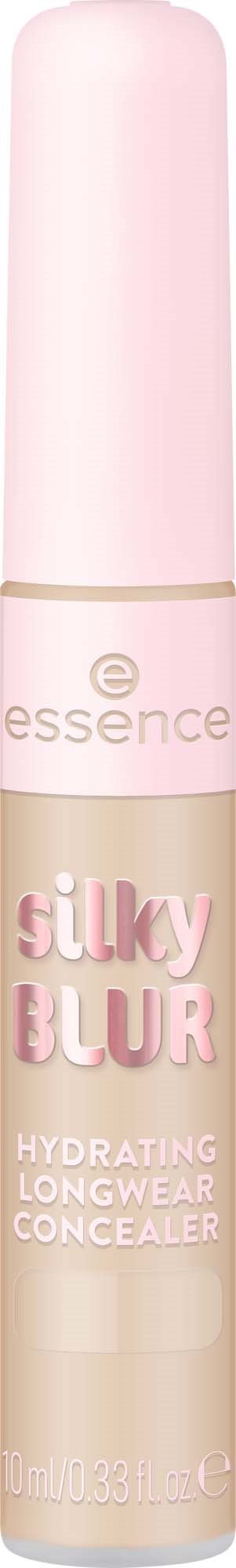 Eine schlanke, rosa Tube essence Silky Blur feuchtigkeitsspendender langanhaltender Abdeckstift.