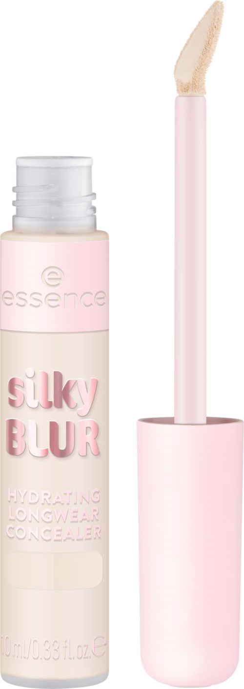 Ein rosa flüssiger Concealer mit Schwammapplikator, gekennzeichnet als Sulky Blur, für Make-up.