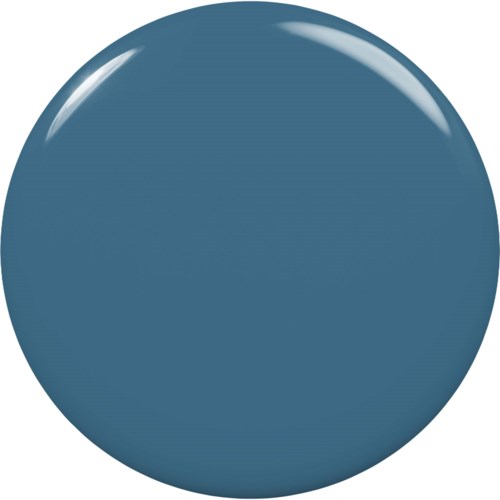 Een ronde, glanzende blauwe knop met een glad oppervlak en een lichte glans aan de linkerbovenkant.