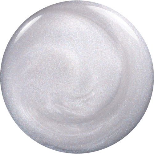 A white, shiny, round dish with a smooth surface and slight swirl pattern inside.