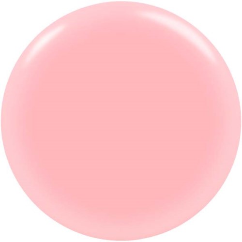 A soft pink, glowing sphere with smooth surface and gentle light reflection.