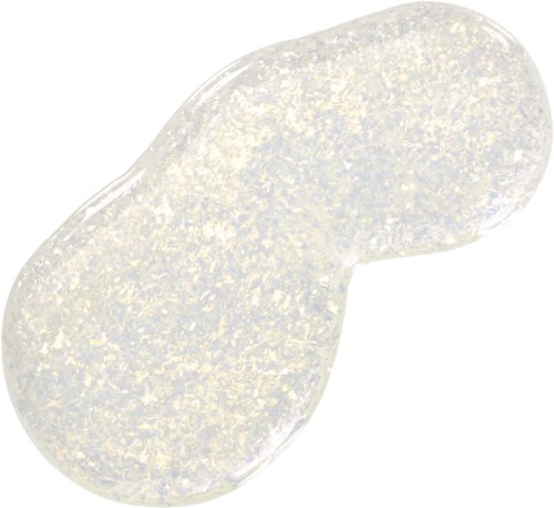 A white, textured object shaped like a bean or pill.