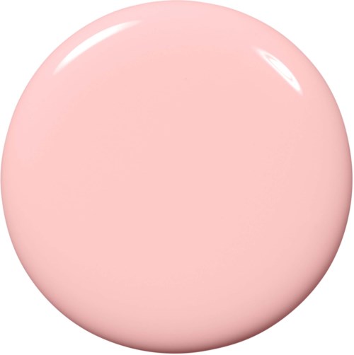 A large, smooth, pink circular button with a shiny surface and highlights.