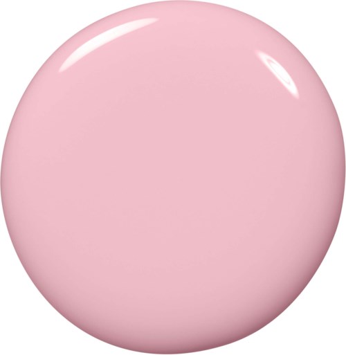 A shiny, pink, circular object with smooth surface and light reflections.