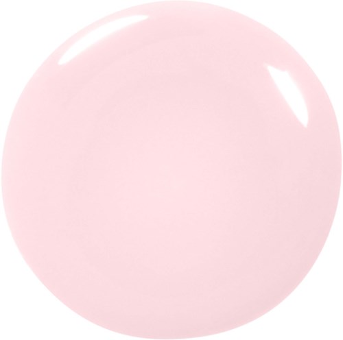A large pink shiny ball with reflections on it.