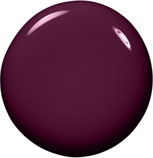 A shiny, dark purple sphere with reflections on its surface.