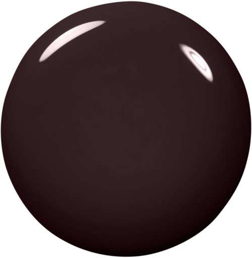 A shiny black sphere with reflections on its surface.